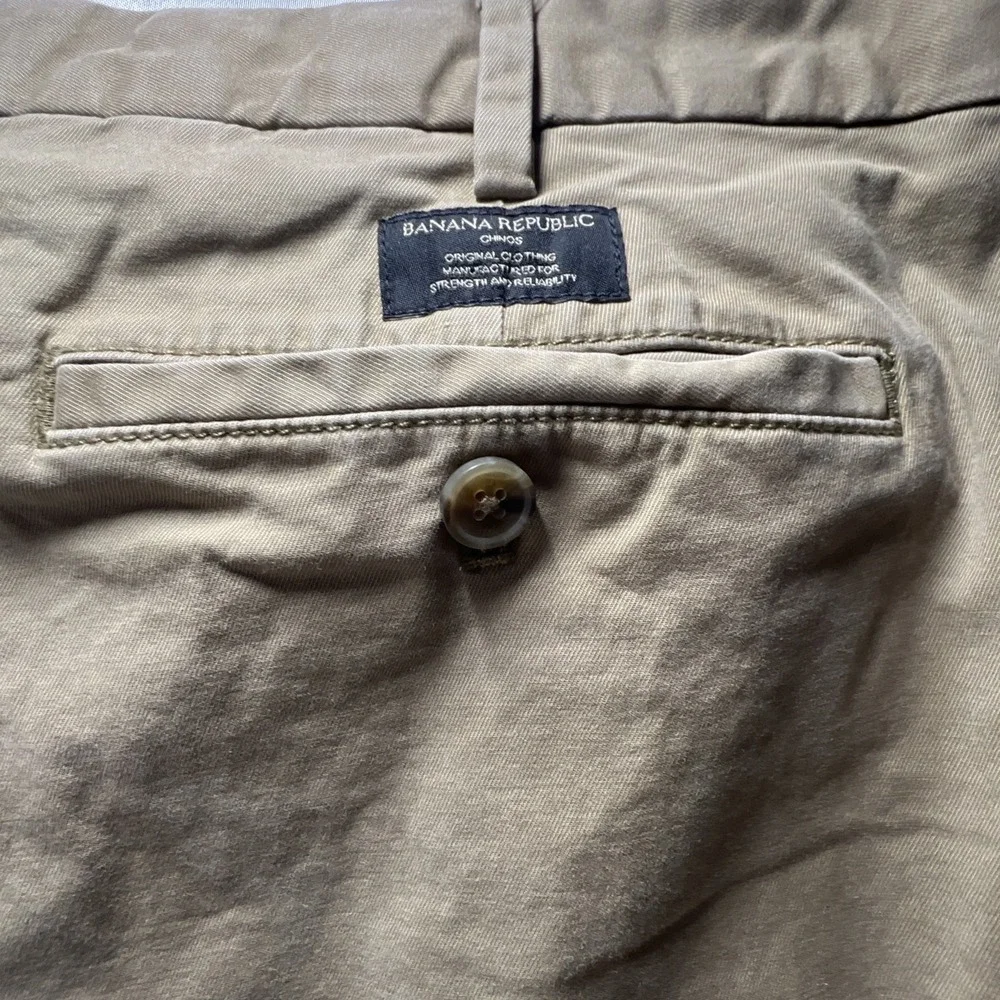 Banana Republic Slim Lived-In Chino Pant Acorn Brown Tan 38 X 36
